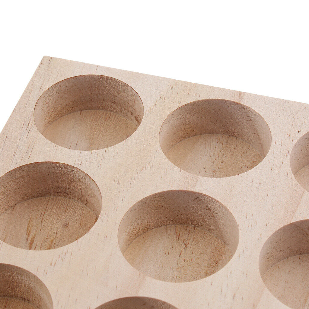 2X 18 Slots Essential Oil Holder Display Wooden Storage Case Tray Organizers