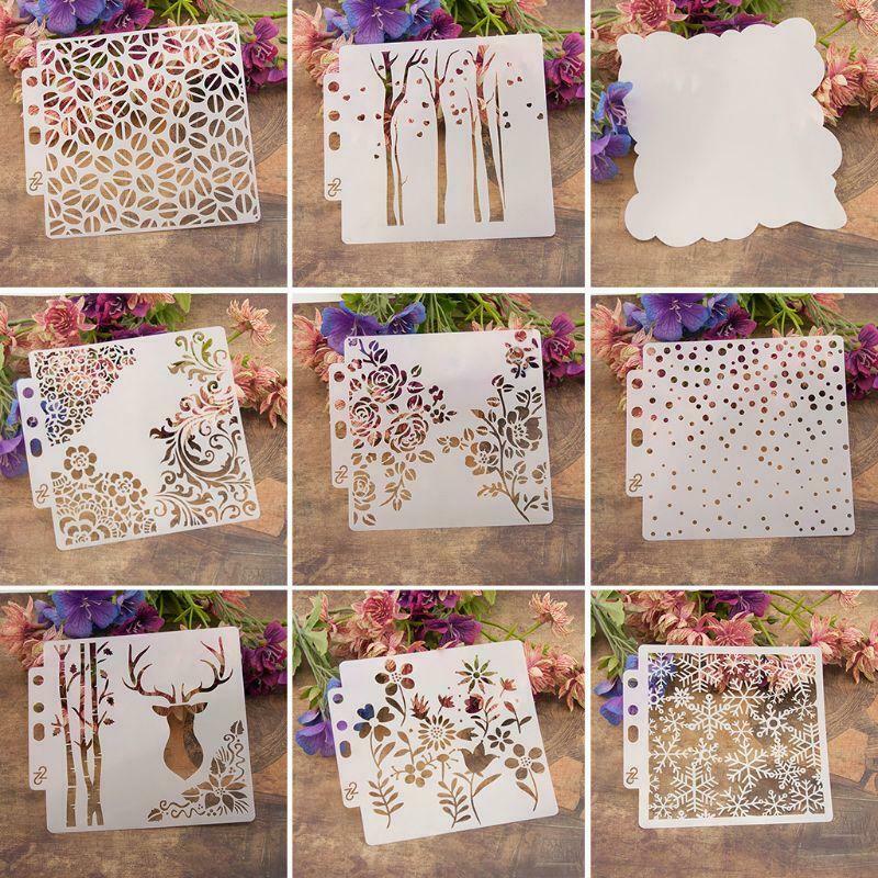 Stencils Template Painting Scrapbooking Embossing Stamping Album Crafts Hexagon
