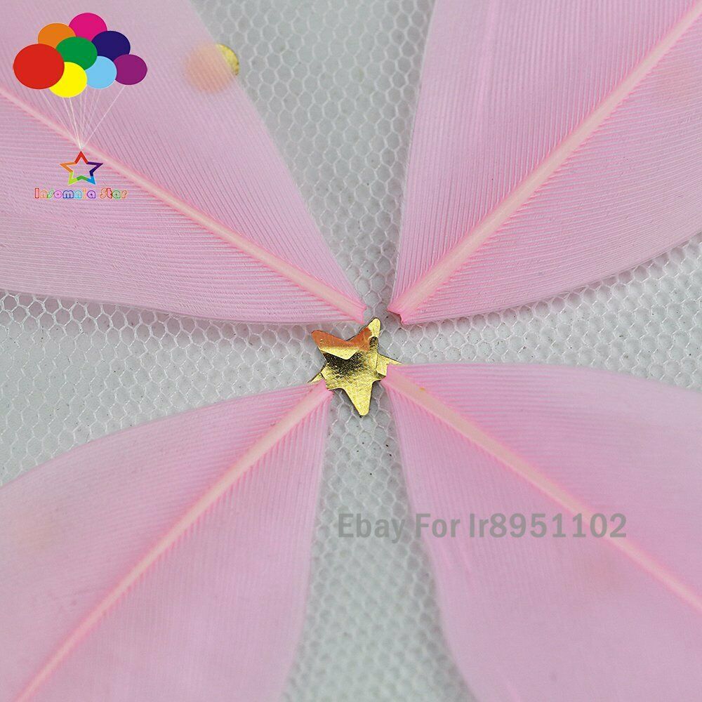 Round Head Goose Feathers 5-7cm Small Floating Pink Swan Feather Plume for Craft
