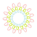 15x Multicolor Knitting Stitch Markers Locking Stitch Counter Supplies