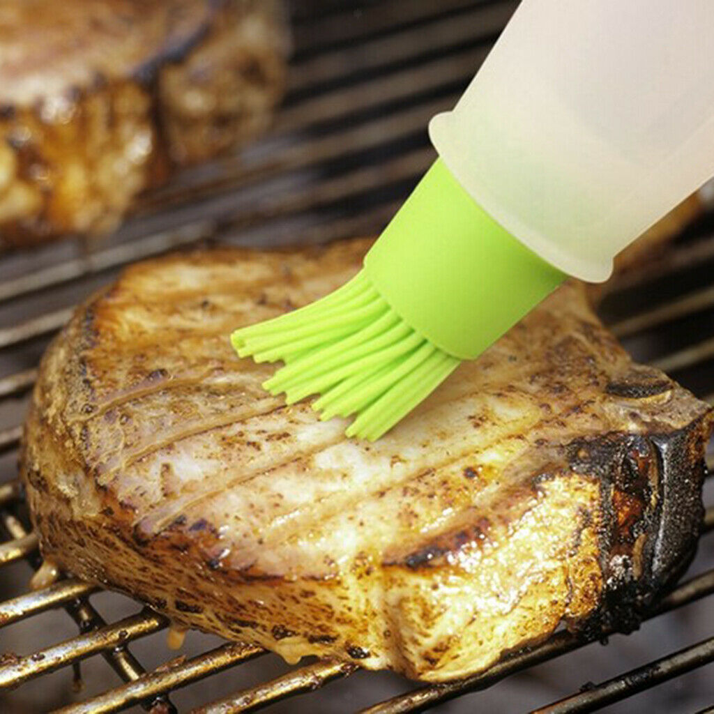 Heat Resistant Oil Bottle Brushes Silicone Baking BBQ Practicing Brush ~