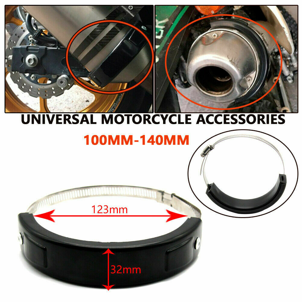 Round Oval Exhaust Can Protector Cover For 100mm-140mm Motorcycle