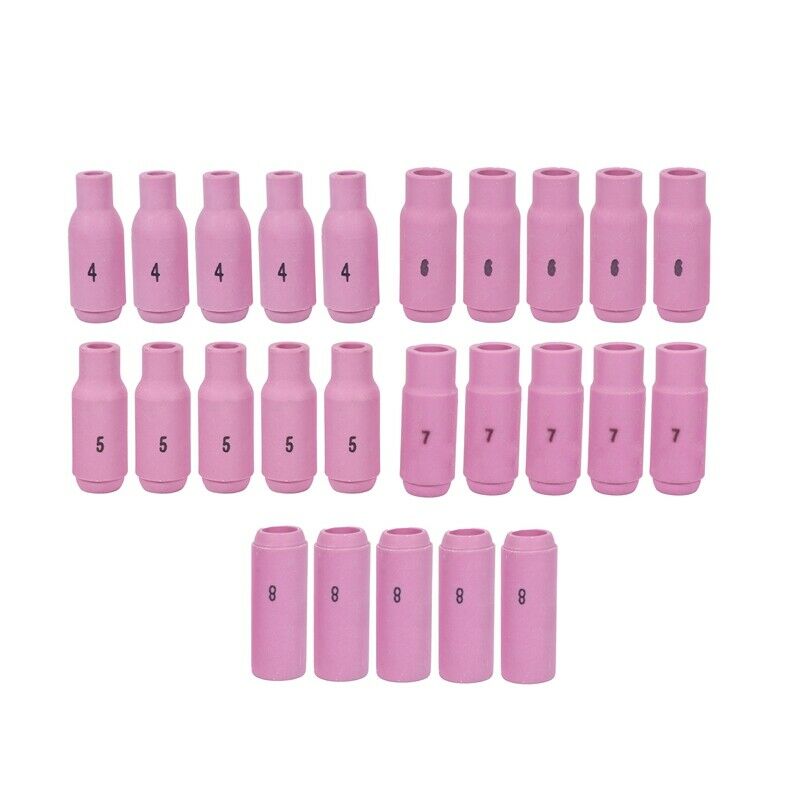 58Pcs Tig Welding Torches Gas Lens Kit Collet Body Alumina Nozzle Consumables L1