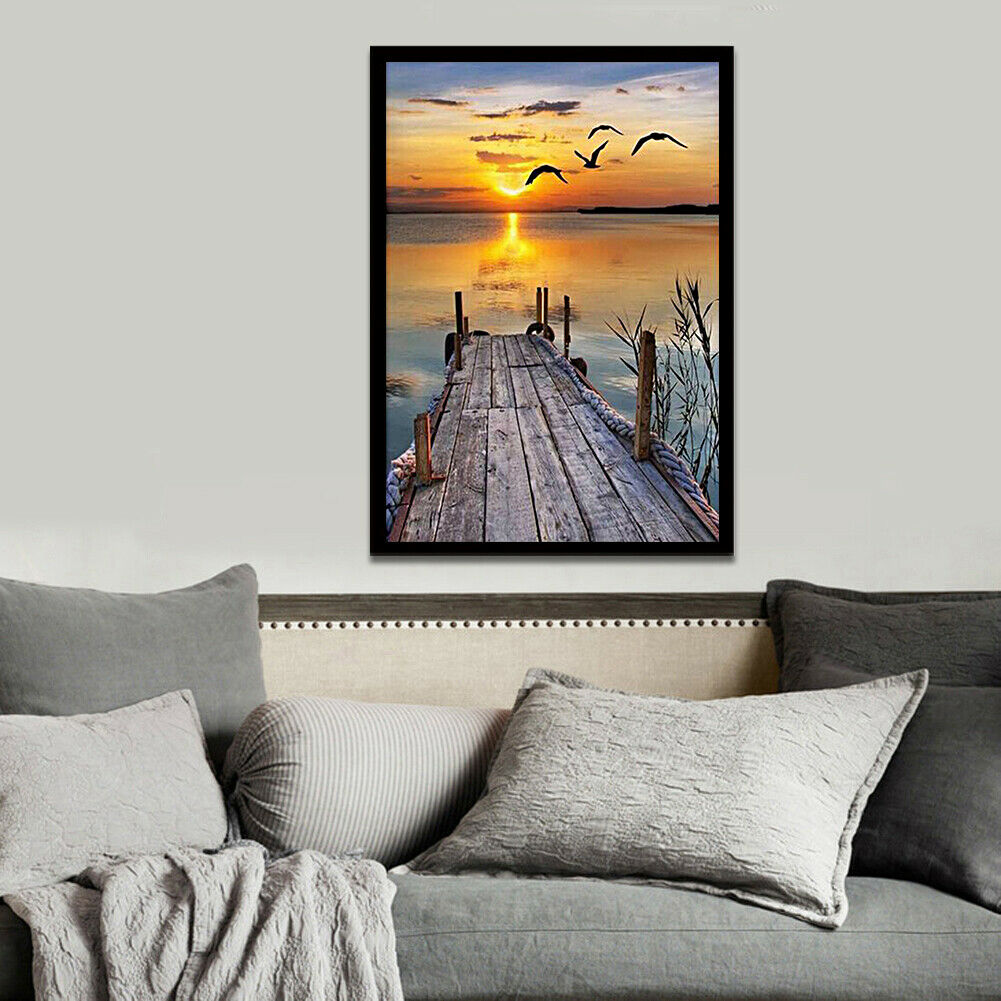 The Sea 5D Full Drill Round Diamond Painting DIY Needlework Cross Stitch @