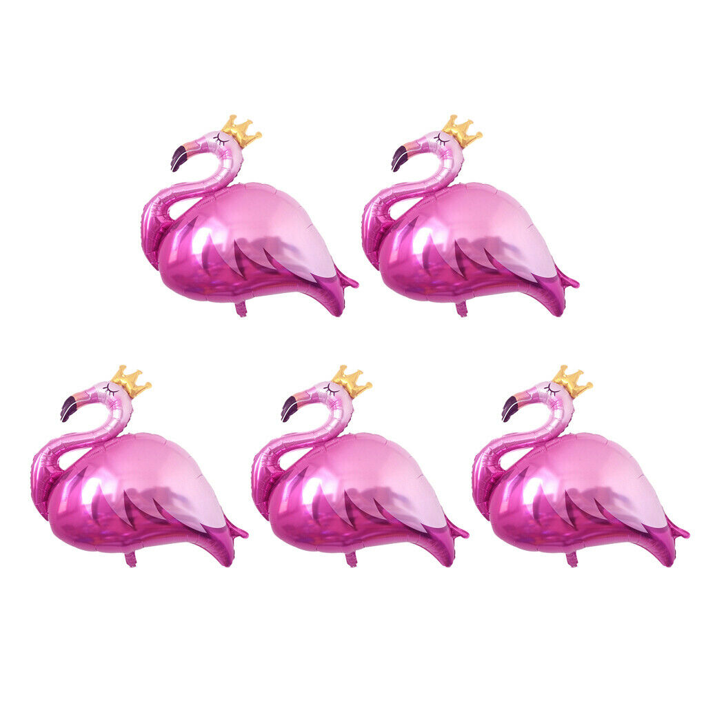 5 Pieces Cute Flamingo Aluminum Foil Balloons Wedding Party Event Decoration