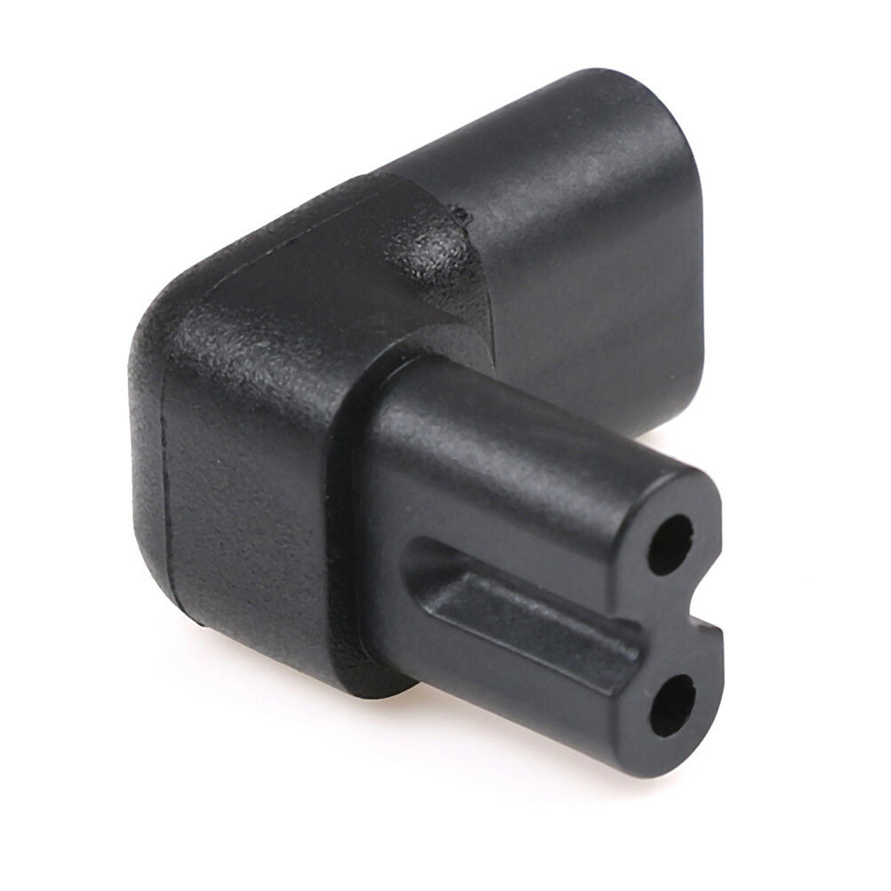 Updown angled IEC 320-C8 male plug to C7 female power socket adapter converterDD