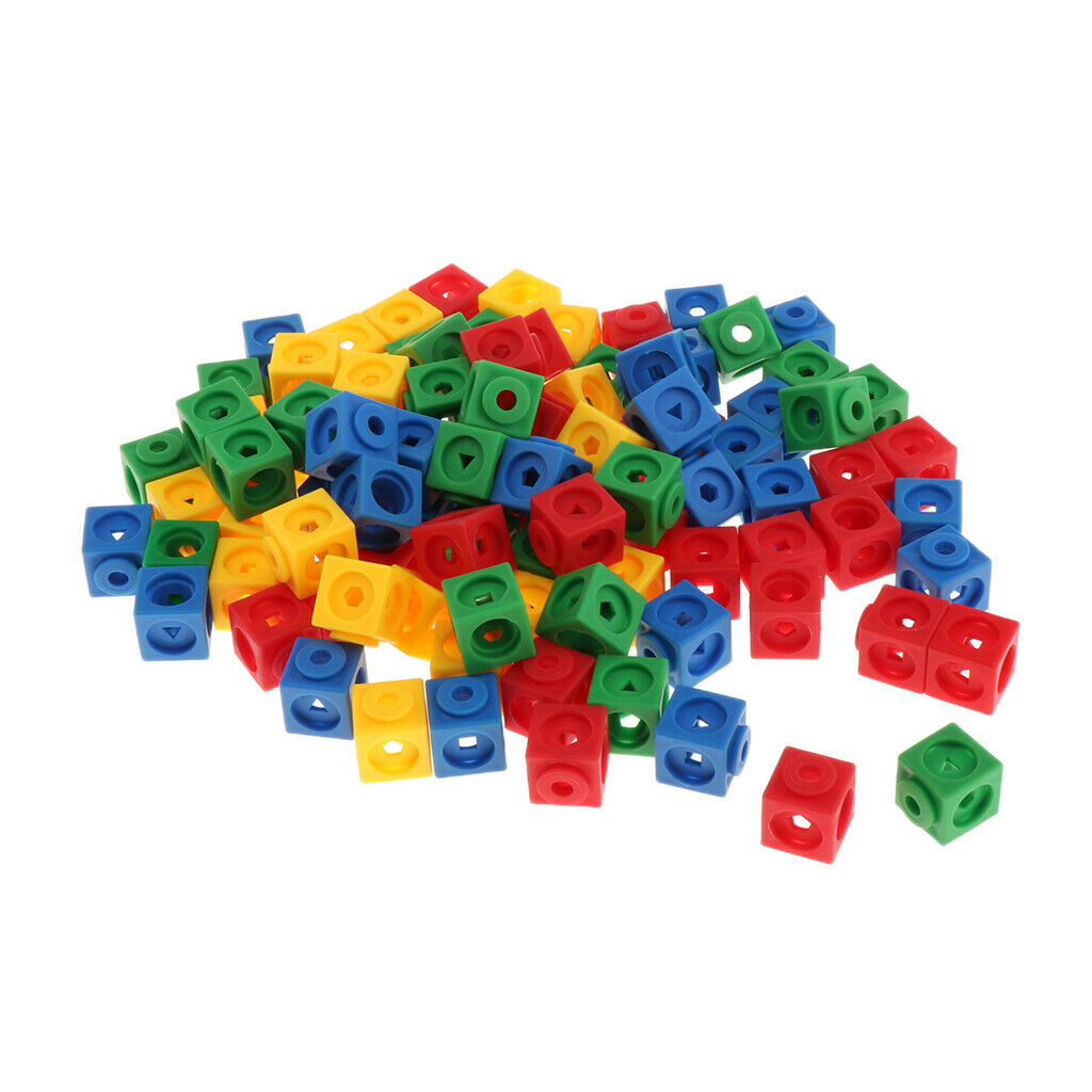 2cm Mathlink Cubes Maths 4 Colors + Blocks Square Cubes Bricks Maths Starter