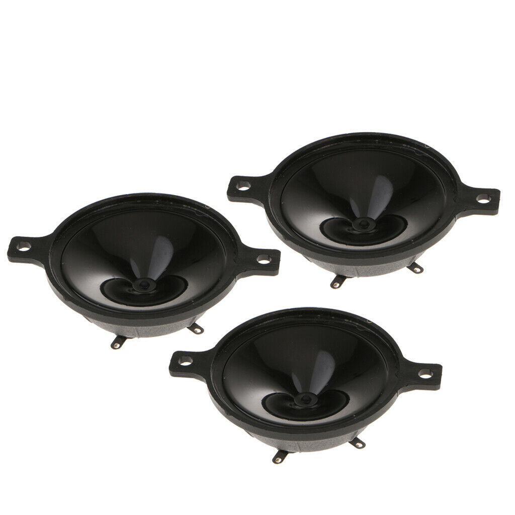3x Waterproof Trumpet Round Piezoelectric Speaker Black Assembly Portable