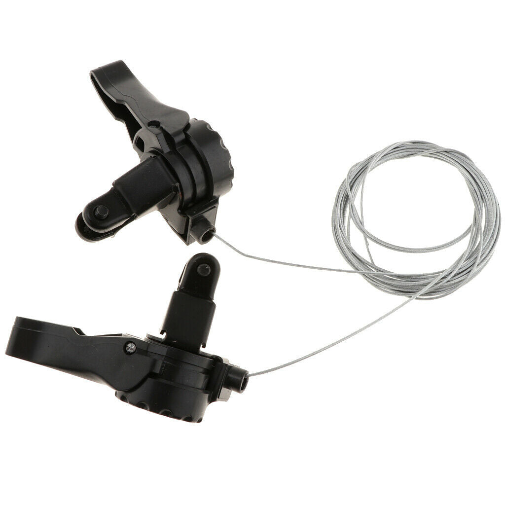 2Pcs 3x5/6/7 Speeds Thumb Shifter Gear Shift Lever Combo w/Cable MTB Road Bike