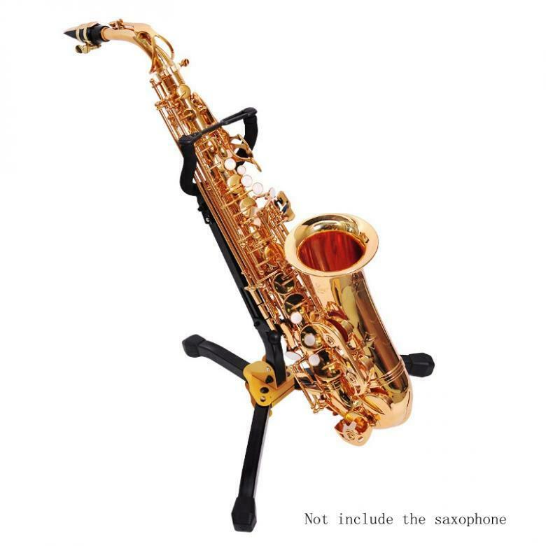 Metal Folding Saxophone Stand Tenor Alto Sax Rack Tripod Holder Protable Black