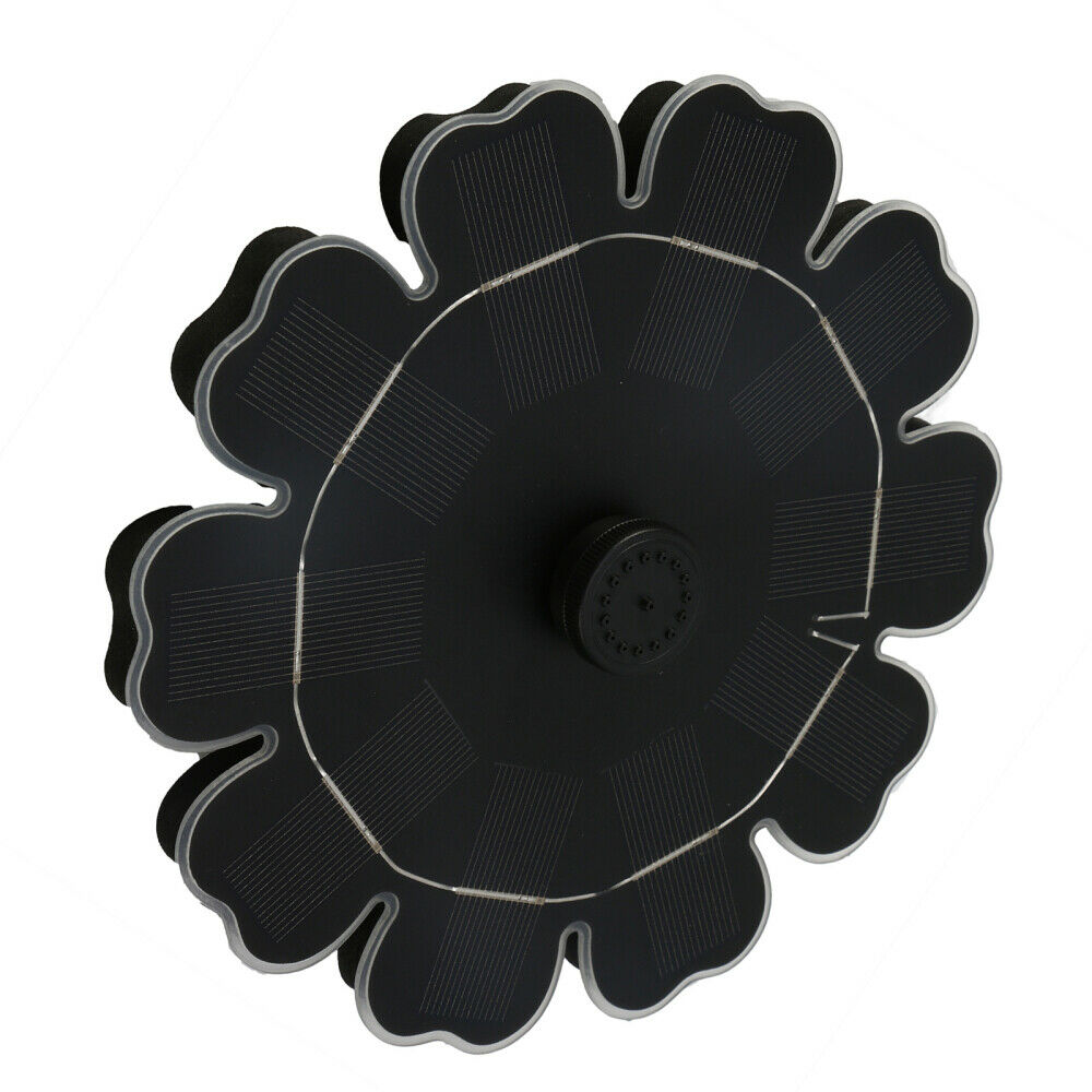 Solar Fountain Pump Ground-Inserted Fountain Petal Fountain w/4 Nozzles Garden
