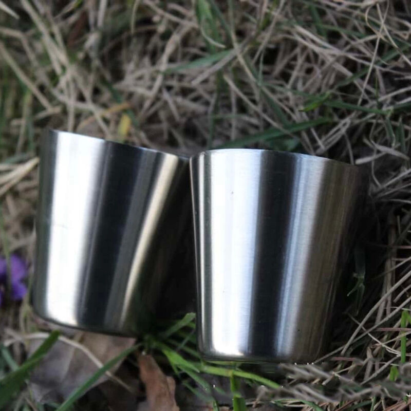 4X  Stainless Steel Cup Mug Drinking Coffee  Tea Beer Tumbler Camping..l8