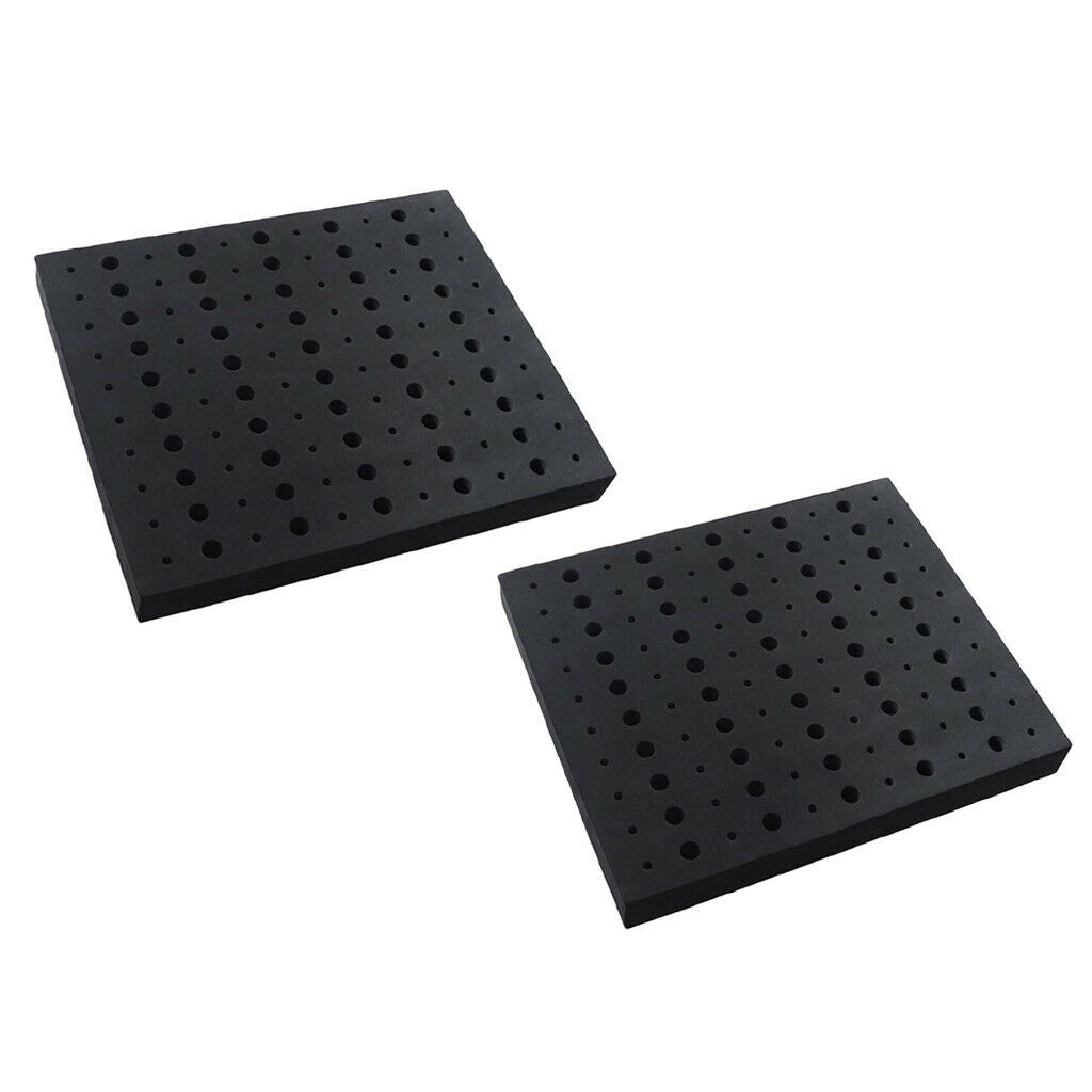 2x Router Bits Storage Tray Tool Box Holder 110 Bits 60x 1/4" + 50x 1/2"