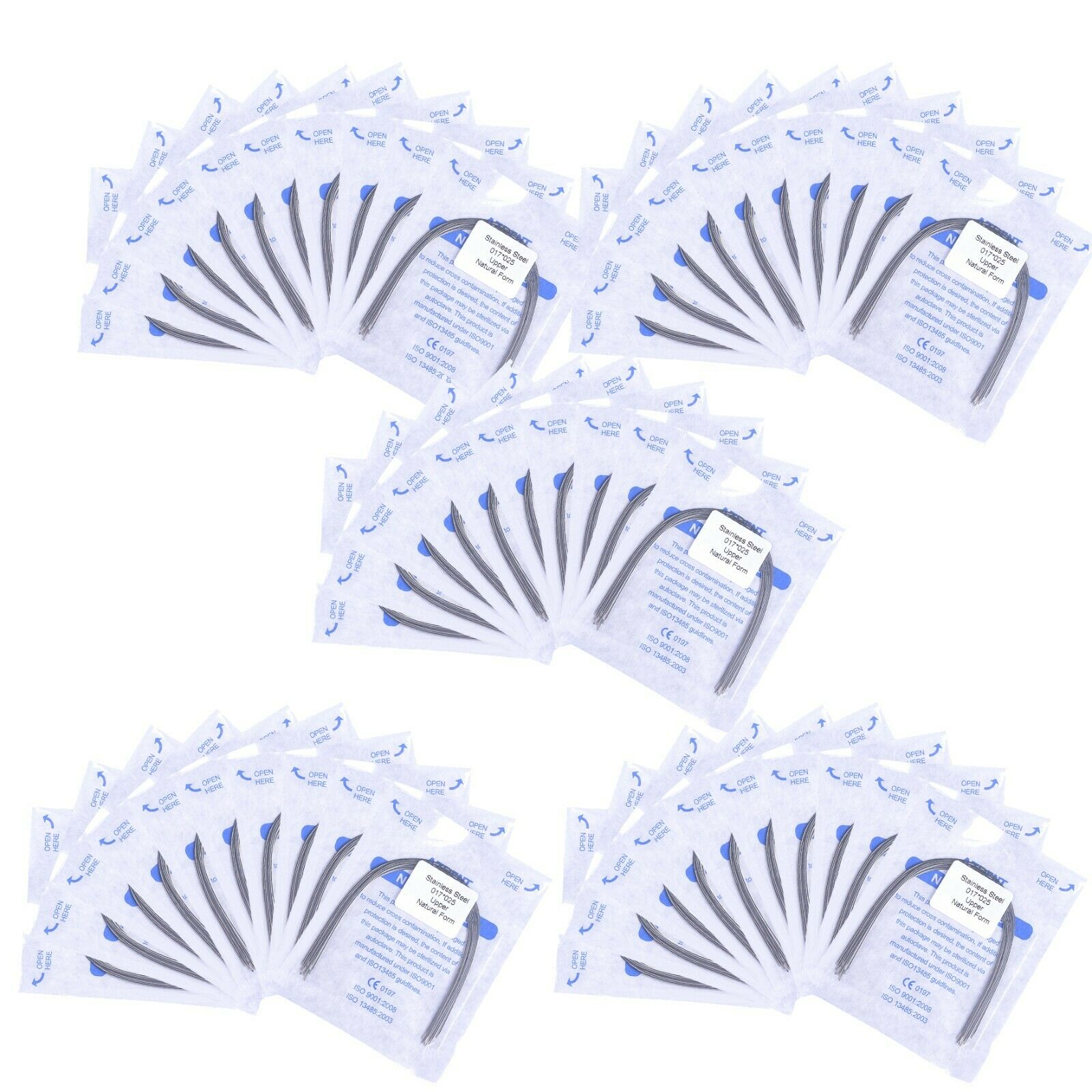 100X AZDENT Dental Stainless Steel Rectangular Arch Wires Nature Form 10pc/pack