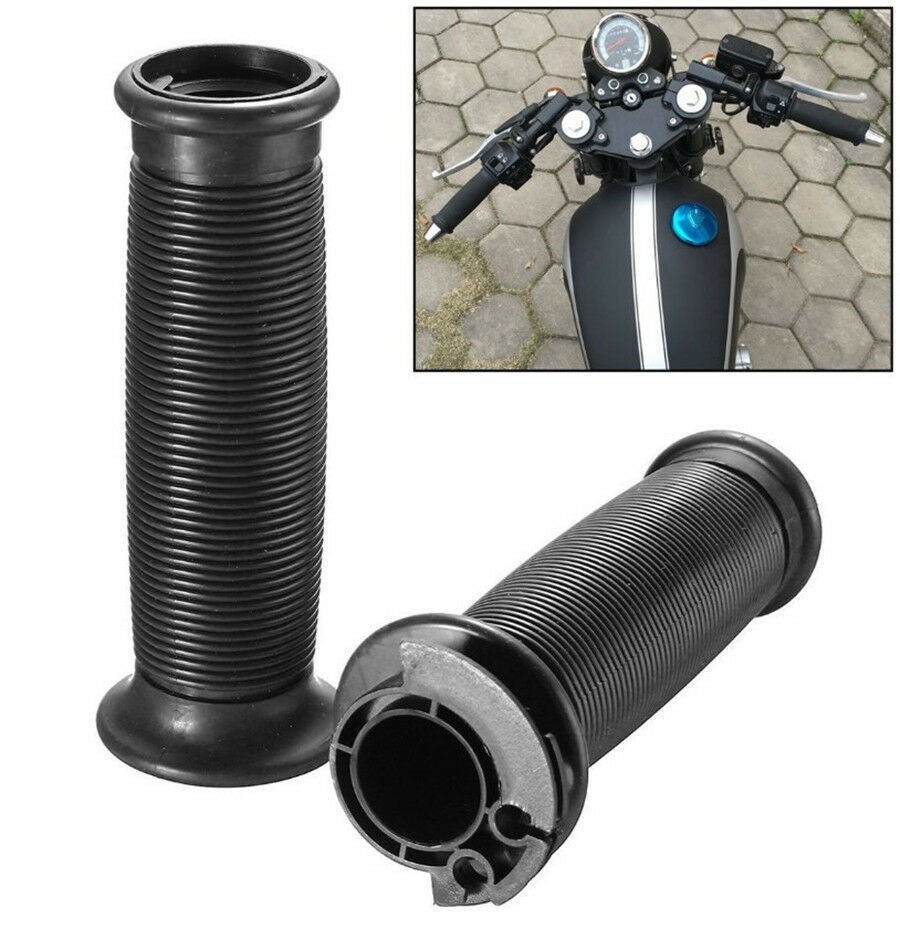 7/8'' Black Streak Plastic+Silicone Motorcycle Handlebar Cover 21.3mm, & 23mm