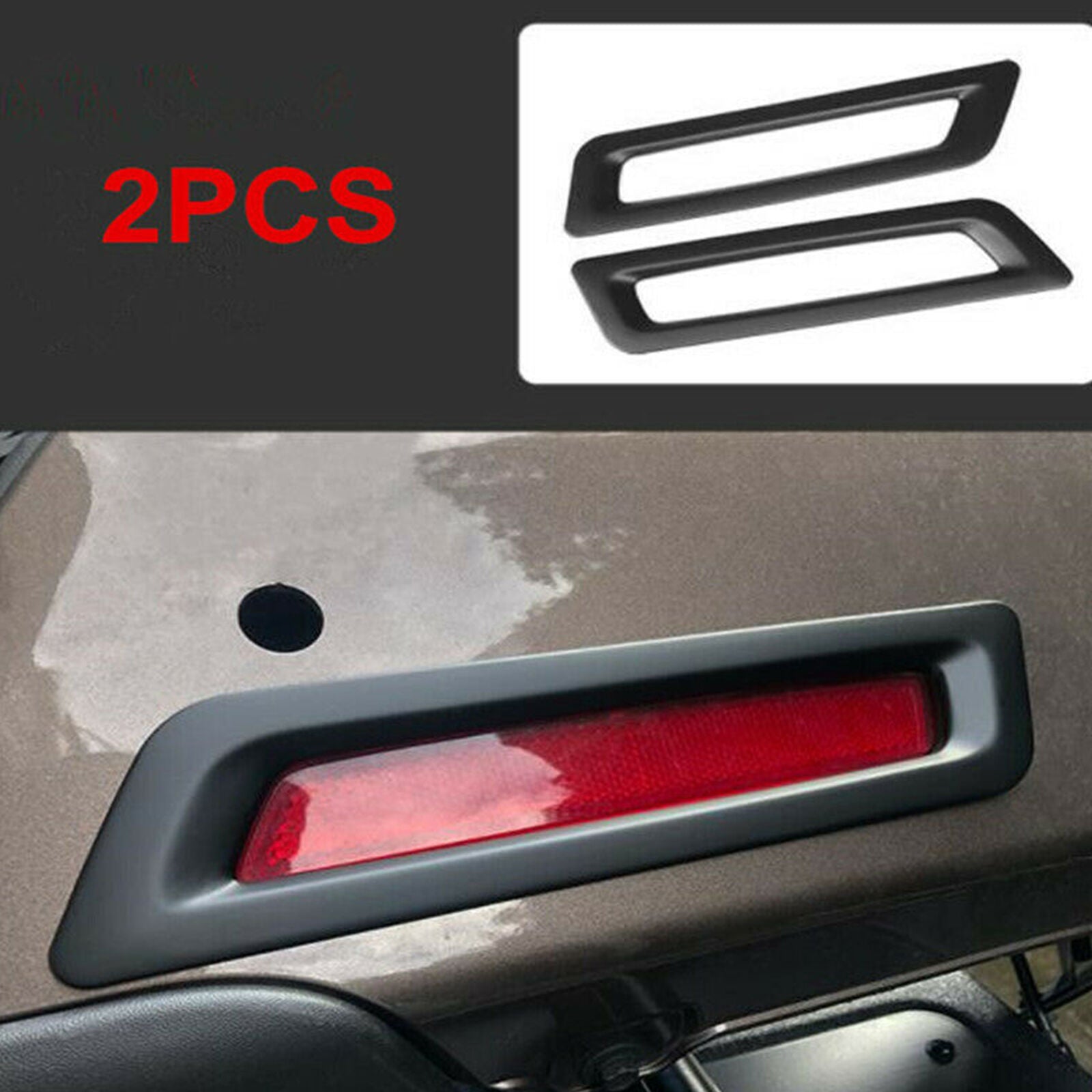 Matte Black Rear Fog Lamp Bumper Light Cover Trim For GWM Cannon Ute 2020 2021