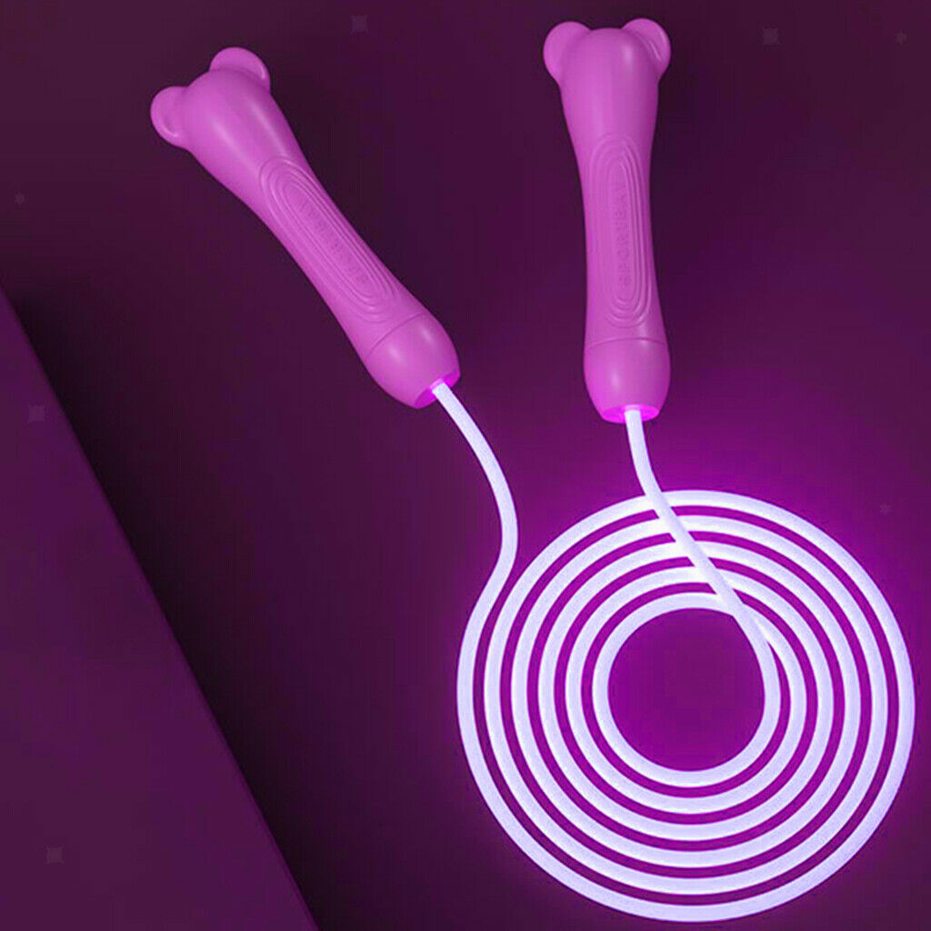 Glowing Luminous Skipping Rope with Skin-friendly Non-slip Handles for Adults,