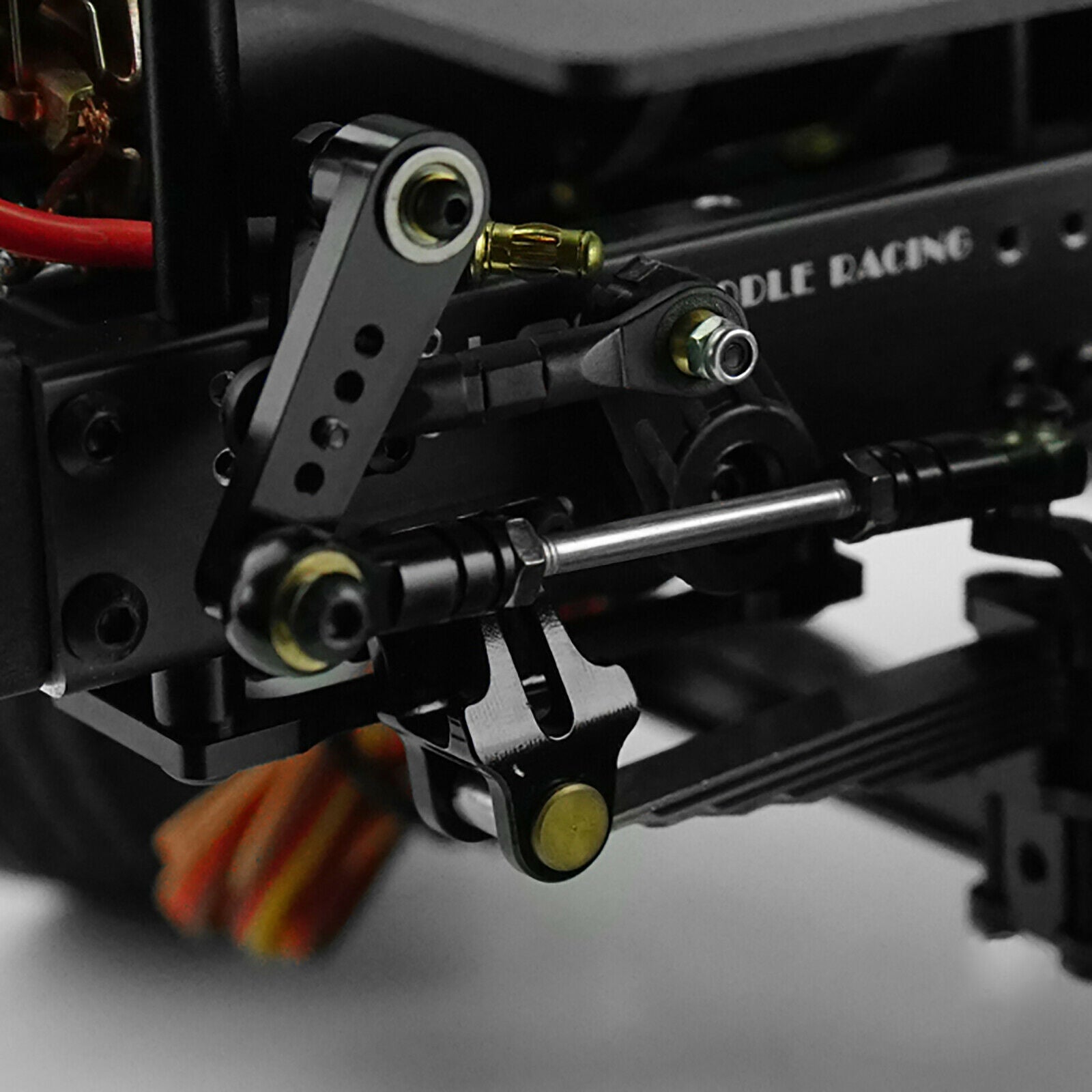 For LESU 1/14 6x6 6x4 4x4 RC Tractor Trucks Axis Alloy Arm Steering Servo Part