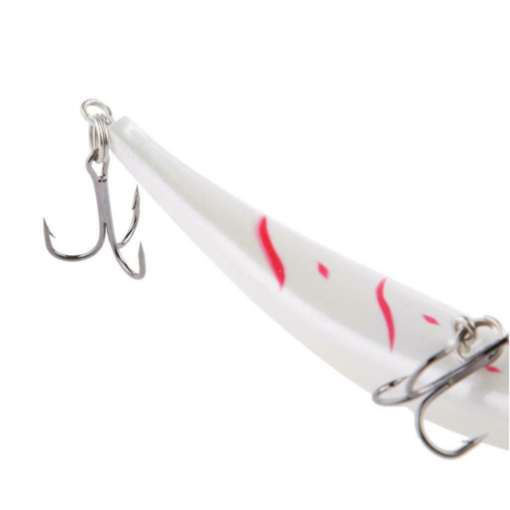 Saltwater 11cm Topwater Fishing Lures Baits Treble Hooks Crankbait Red