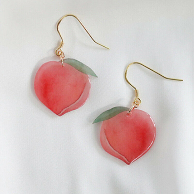 Fashion Simple Sweet Pink Peach Acrylic Drop Earrings For Women Jewelry G.l8
