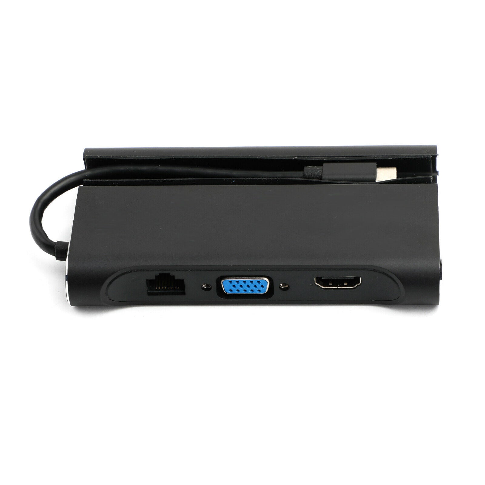 7 in 1 Type-C HUB Converter 4K HDM VGA RJ45 3 USB3.0 Splitter Adapter Dock
