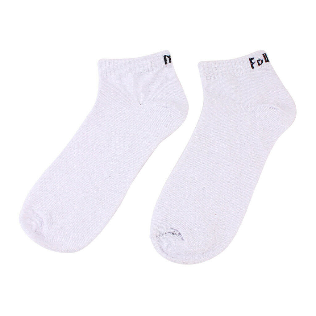 Mens Ankle Socks Cotton Plain Socks White