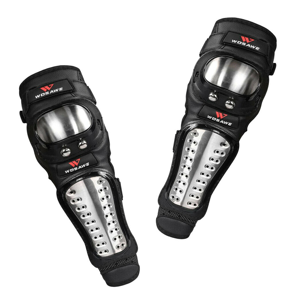 Pair Motorcycle Elbow Pads Protector Guards Stainless Steel Protective Gear