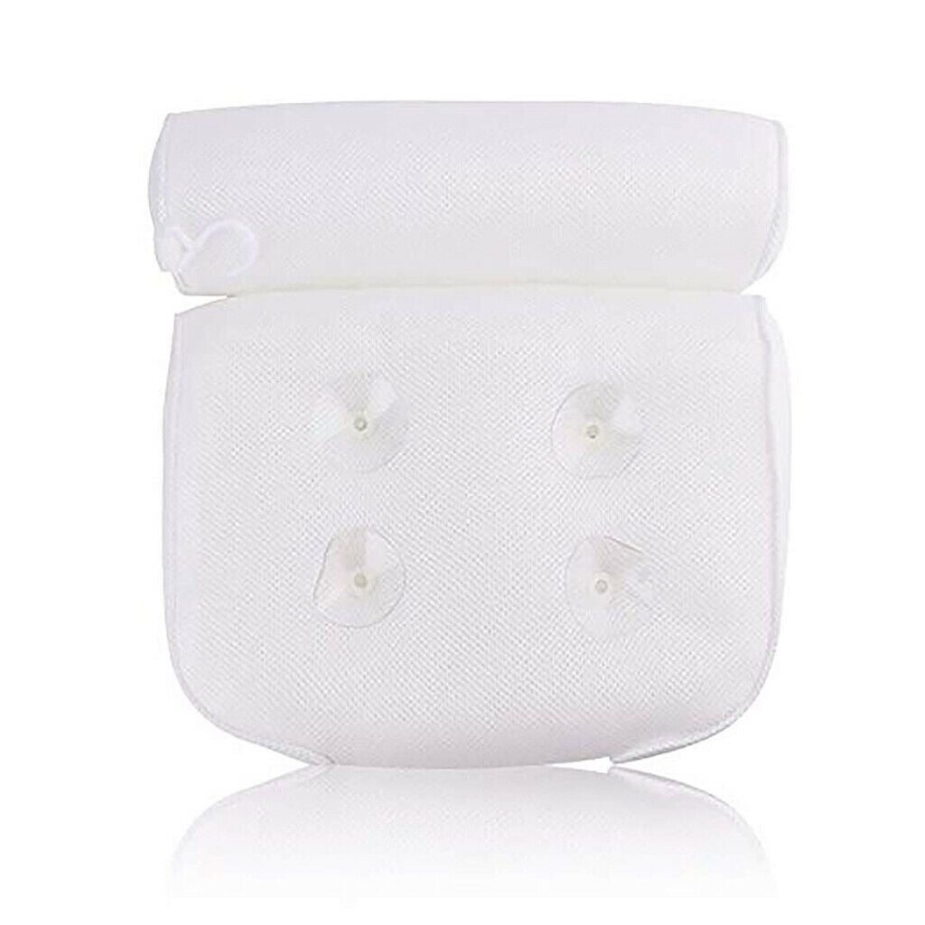Luxury Bath Pillow Spa Pillow SPA Cushion Head Rest Non-Slip 4 Suction Cups