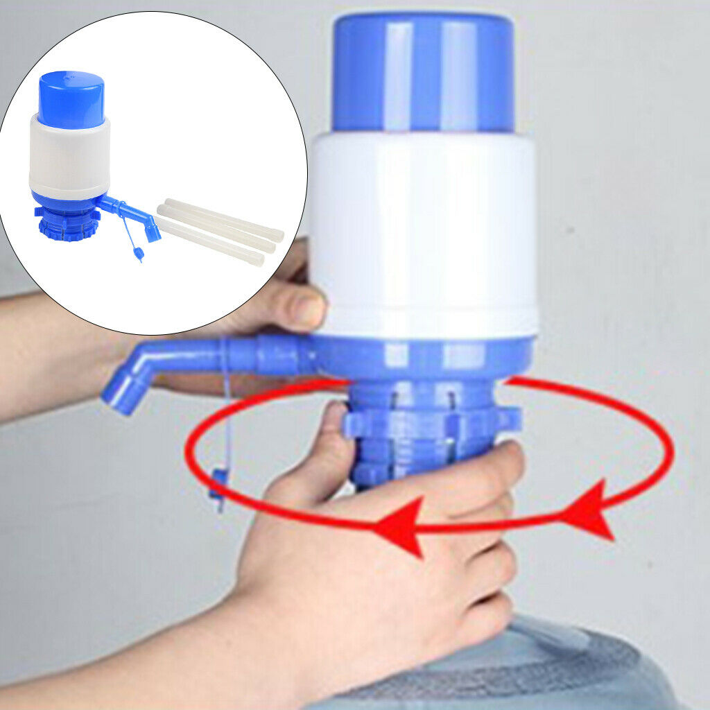 Portable Water Bottle Pump Fountain Press Pump Dispenser with Inlet Hose