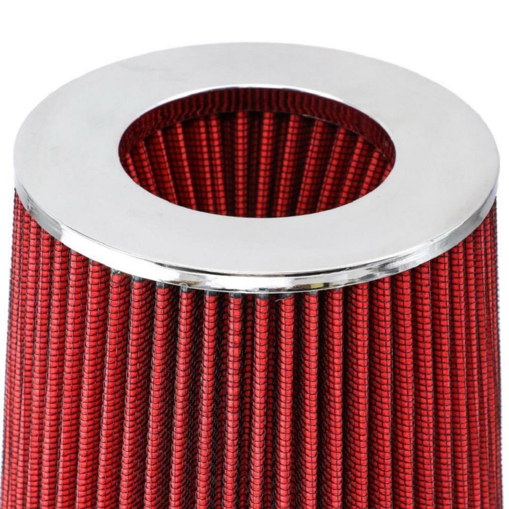 Red 76mm 89mm 101mm High Flow Universal Cold Air Intake Filter Cone