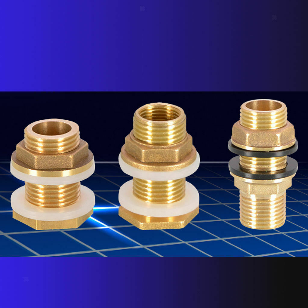 4x Solid Brass Water Tank Connector DN15 M1/2'' for Water Tanks Garden