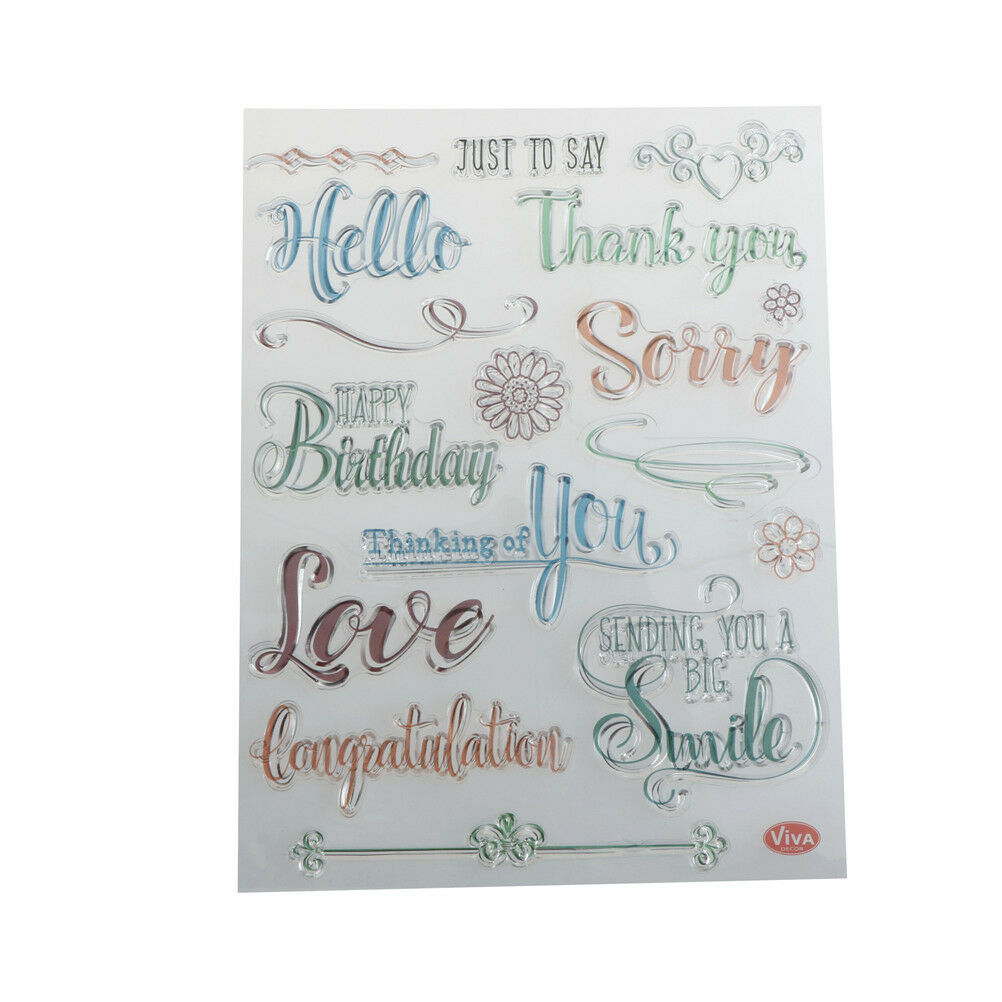 common words transparent clear silicone stamp seal for diy scrapbooking de.l8