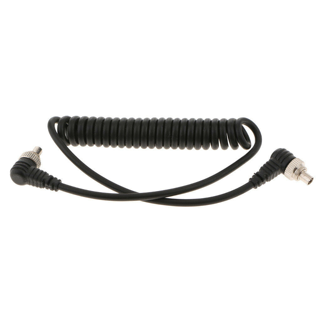Male to Male Flash PC Sync Cable with Screw Lock for Canon Nikon 1m/3.3ft