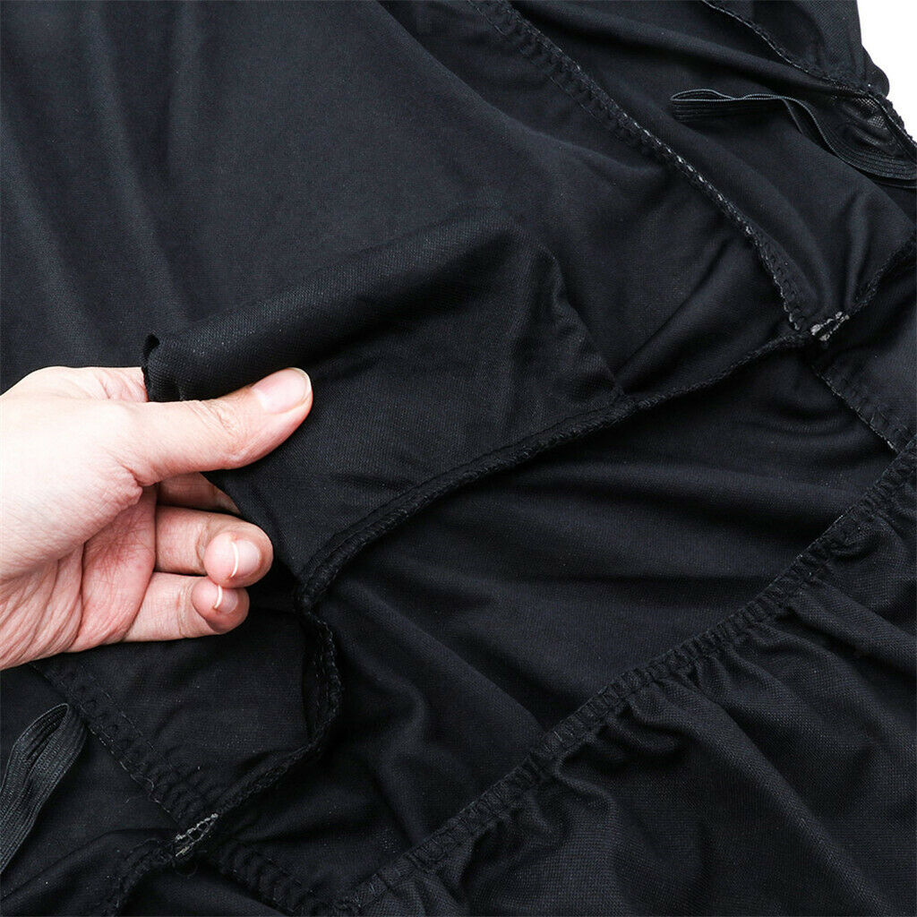 9pcs Cloth Fabric Car Seat Covers - Car Interior Protection, Classic Black