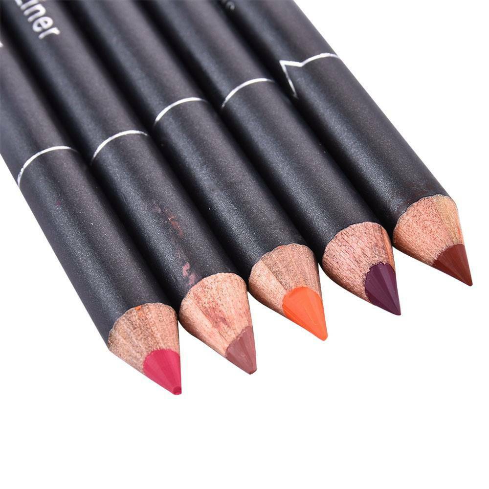 12 Pcs/Set Waterproof Lip Liner Lipstick Long Lasting Matte Lipliner Pencil Pen