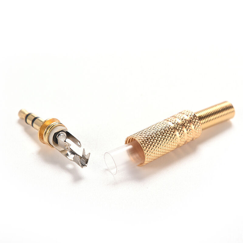 3.5mm 1/8" Stereo Male Audio TRS Jack Plug Adapter Connector Plated Gol.l8