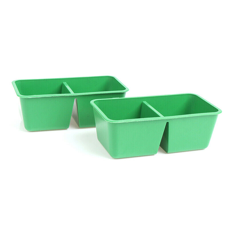 5pcs 2 in 1 Parrot Food Water Bowl Dual Feeding Cup Plastic Pigeons Cage .l8