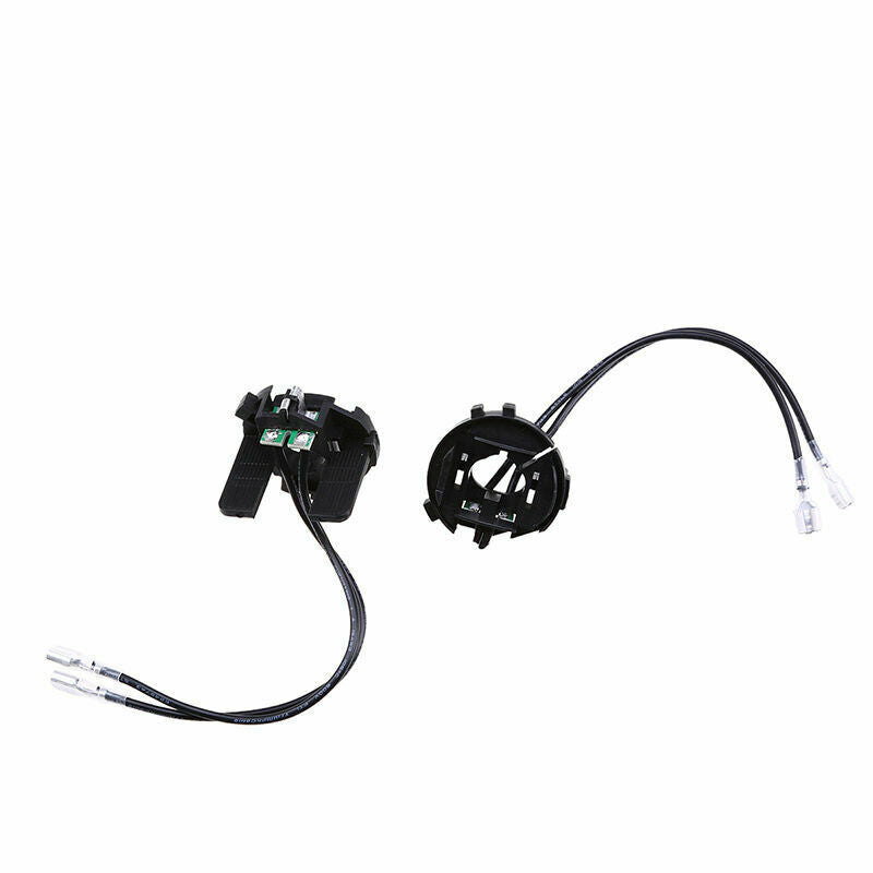 2x LED HID Black H7 Headlight Lamp Bulb Base Holders Adapters For VW Golf 7 MK7