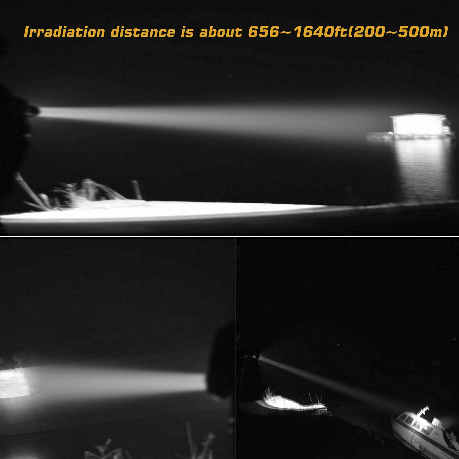 LED Super Bright Searchlight Flashlight Rechargeable Handheld Spotlight Portable
