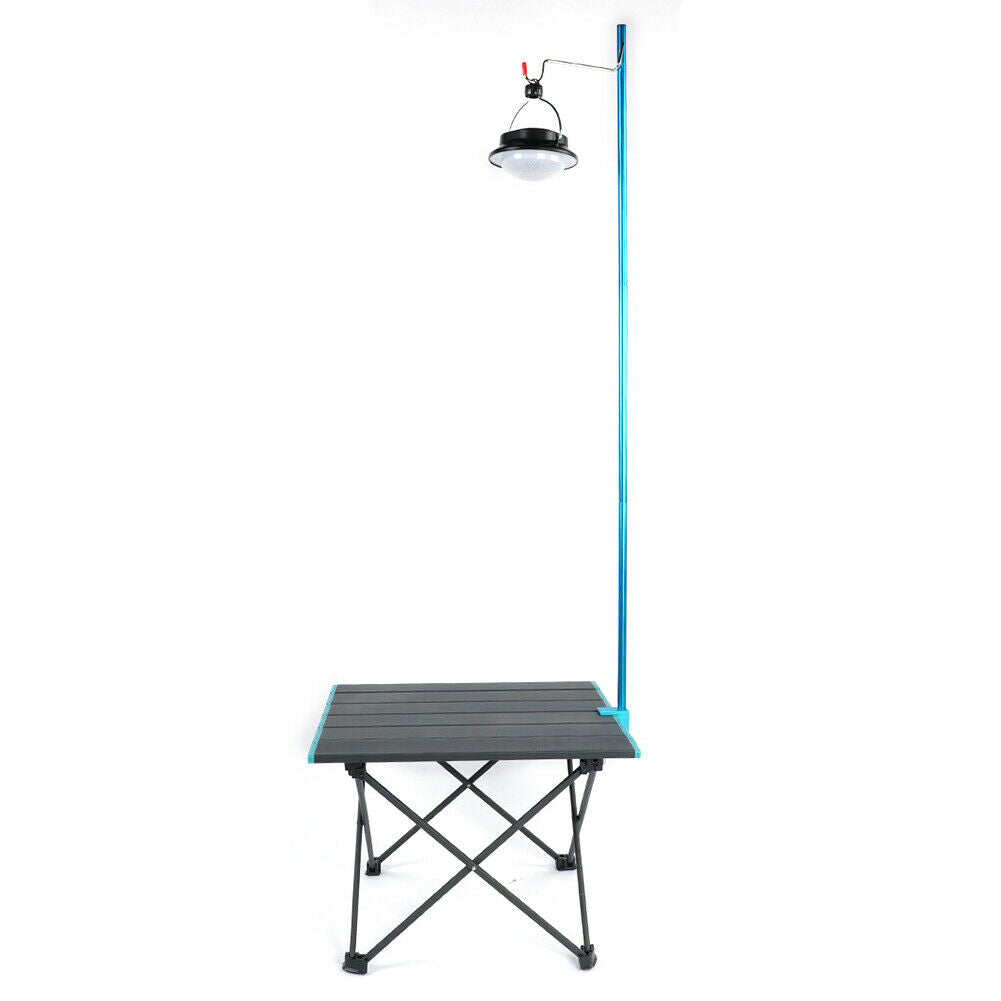 Portable Camping Pole Lamp Stand Folding Picnic Hanger Light Bracket Holder