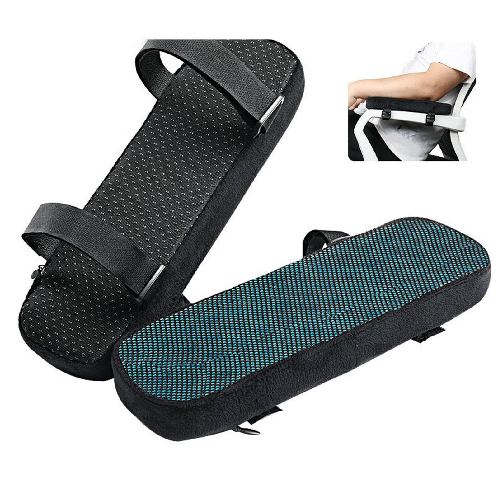 1Pc Gel Memory Foam Armrest Cushion Pads Elbow Arm Rest Pillow Stress Relief