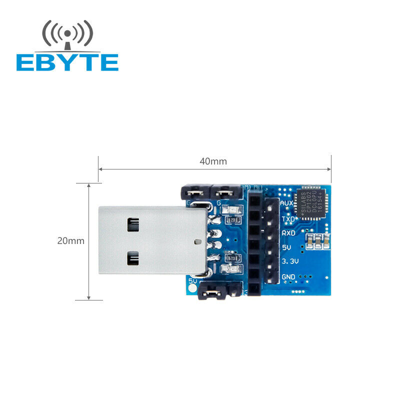 Ebyte E15-USB-T2 CP2102 UART USB to TTL 3.3V 5V Wireless Test Board Adapter