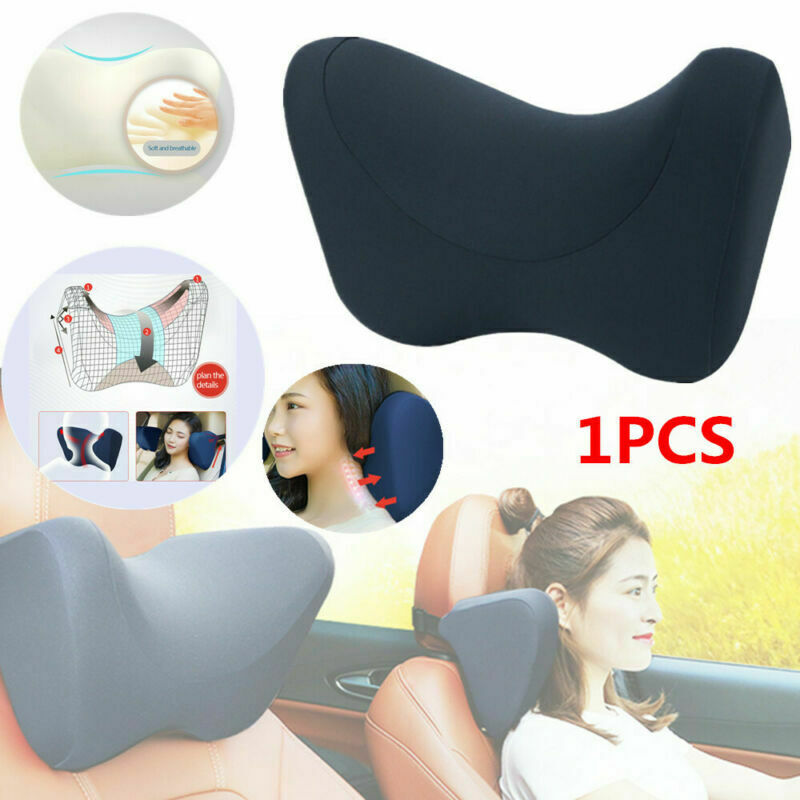 1X SUV Car Seat Rest Neck Pillow 85D Memory Foam Ergonomic Soft Headrest Support