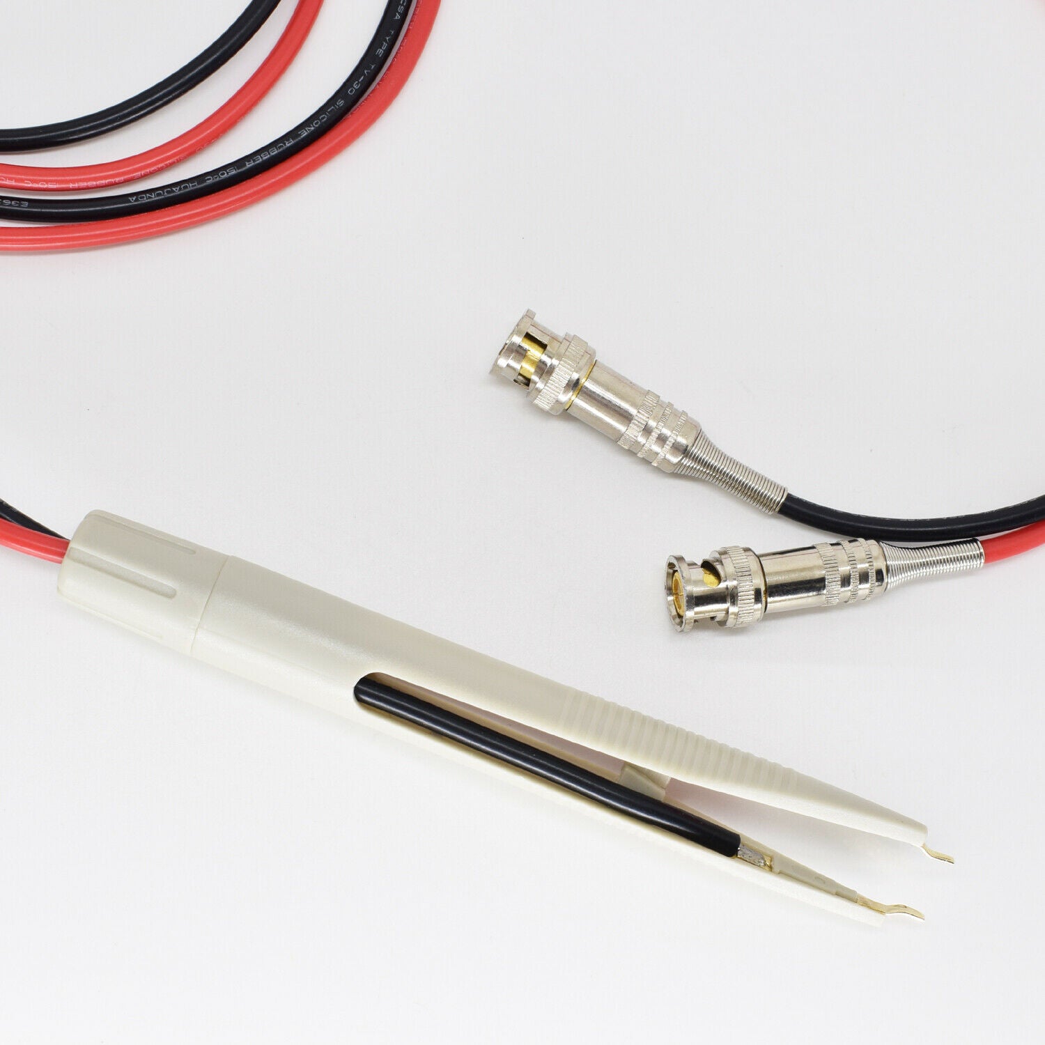 1pair 1.5M/5ft BNC Male To Long Jaw SMD LCR Meter Flat Clip Probe Test Cable