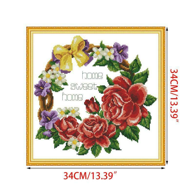 Home Sweet Home DIY Handmade Needlework Counted 14CT Printed Cross Stitch Kit