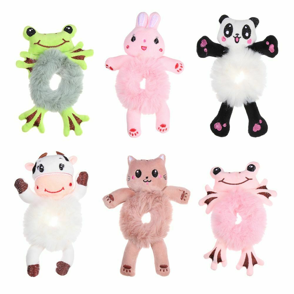Cute Scrunchie Elastic HairHoop Headband Plush HairBands Animal Hair Ties