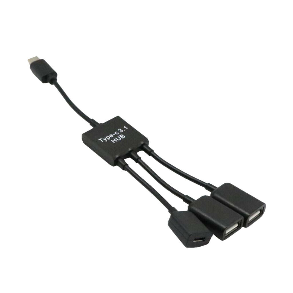 3 In 1 Type C USB 3.1 High   Port USB 2.0 Cable Hub Splitter Adapter