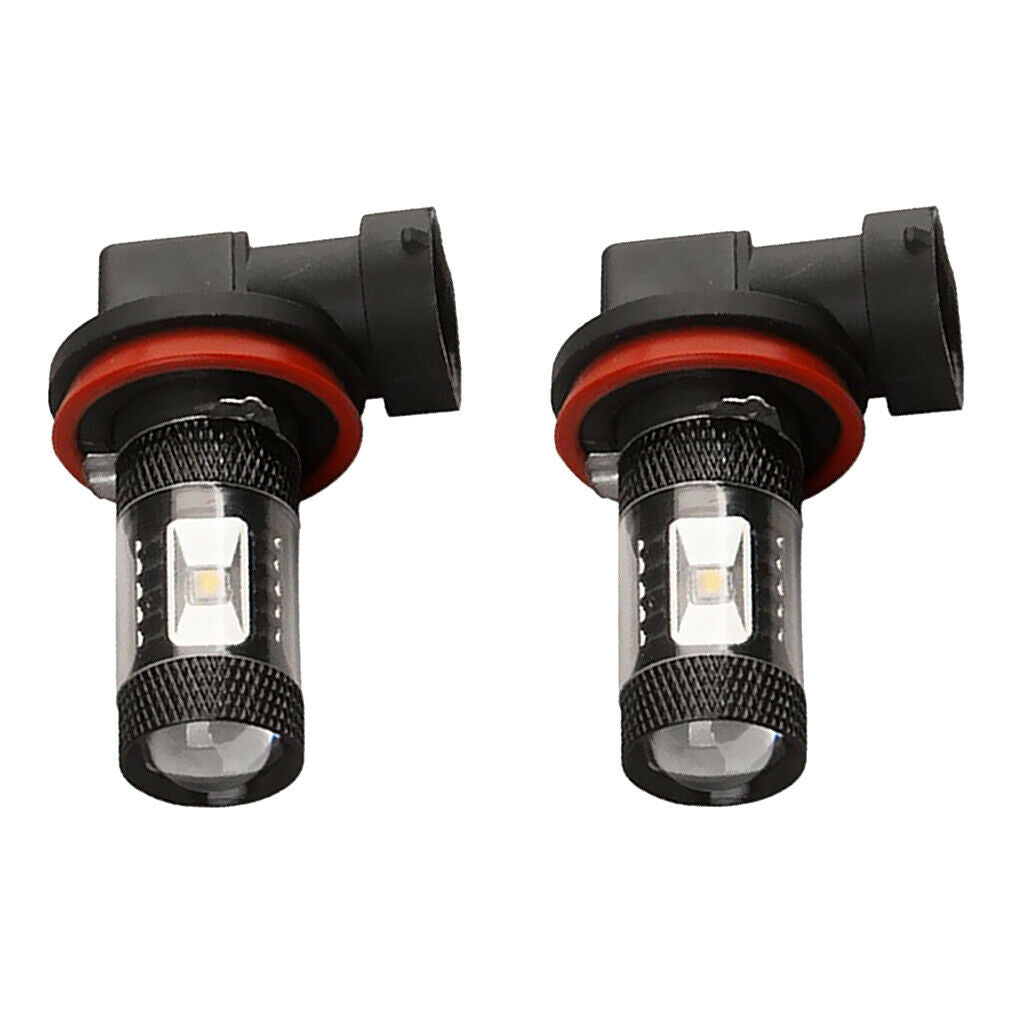2 Pieces DC12V-24V H11 2828 Car Fog Driving DRL Light Bulbs 7000K Cool White