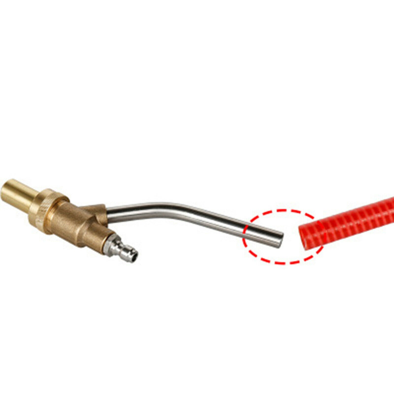 Stainless Steel Hose Pipe Joint Connectors for High Pressure Washer 1/4 21CM