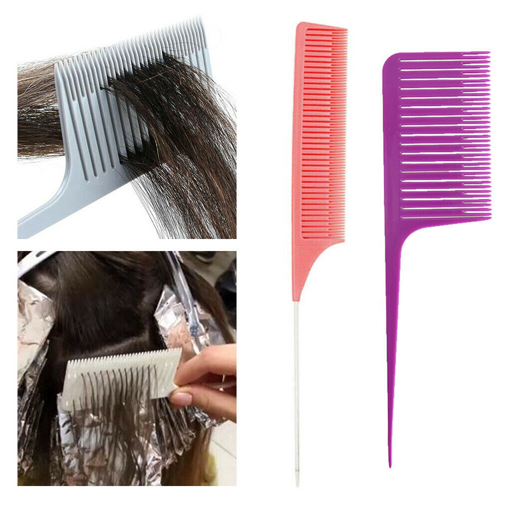 Fine-tooth&Wide-toothed Sectioning Weave Highlight Foiling Hair Combs Dyeing